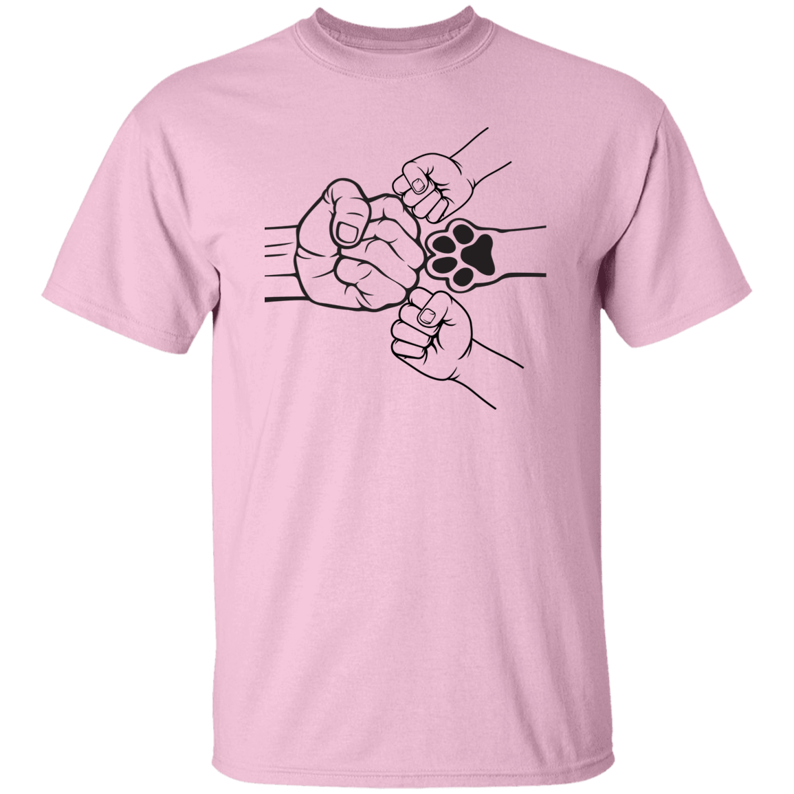Fist Bump With 2 Kids And A Pet Apparel