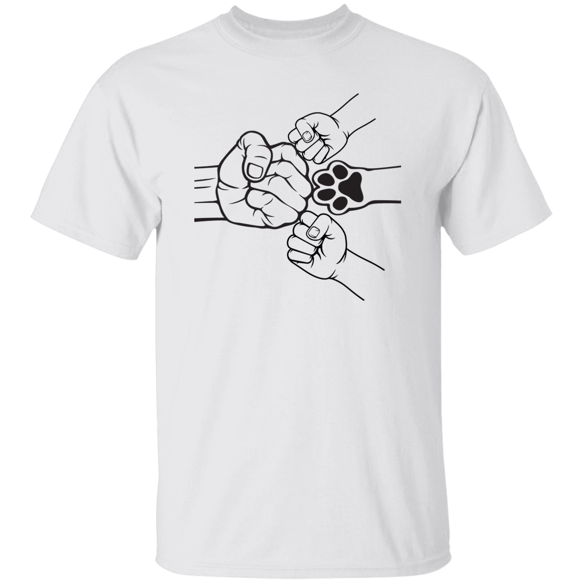 Fist Bump With 2 Kids And A Pet Apparel