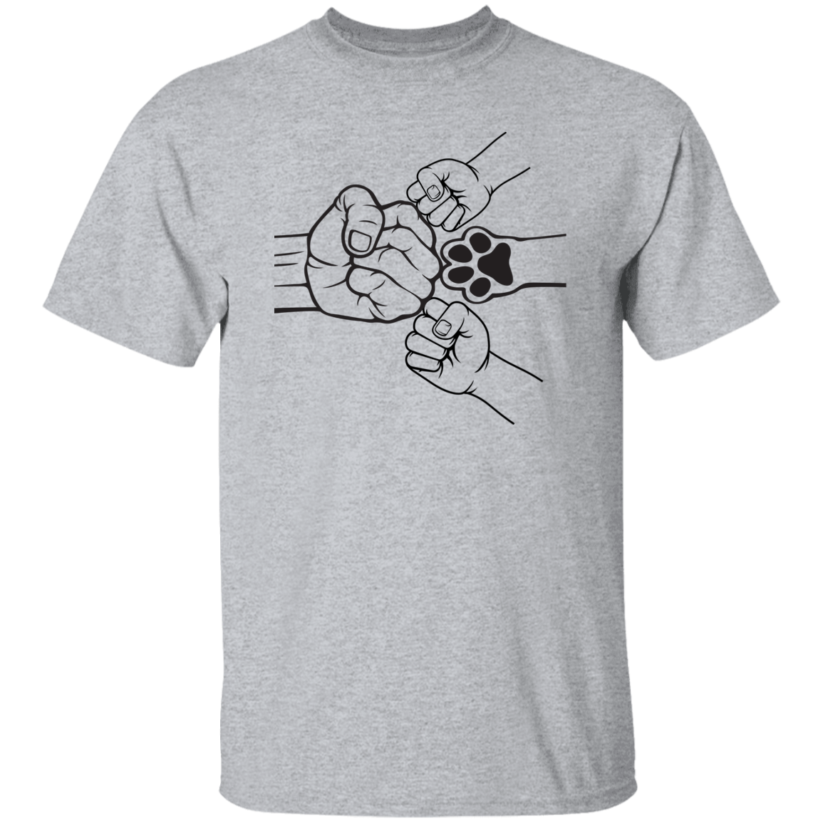 Fist Bump With 2 Kids And A Pet Apparel