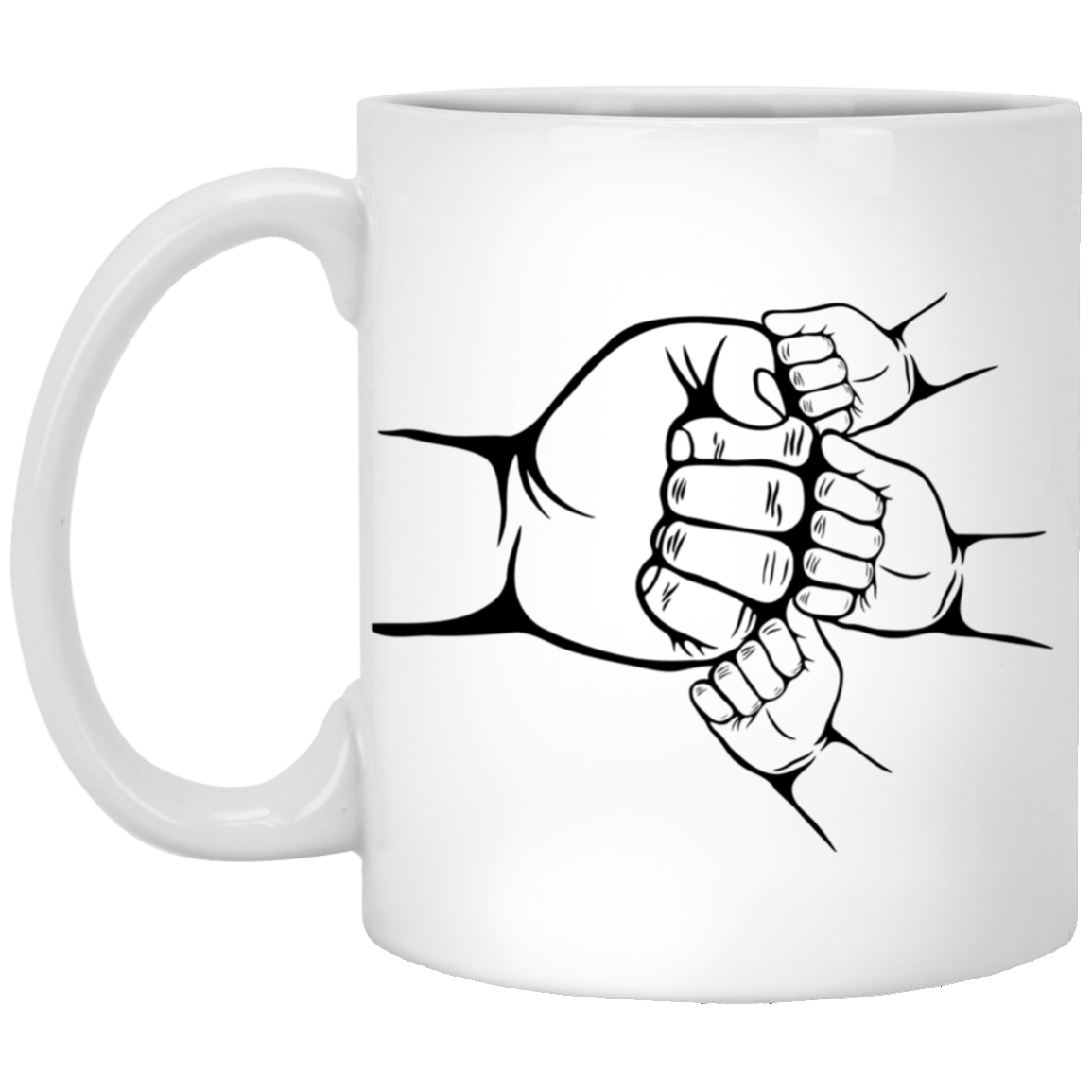 Fist Bump With Three Kids Mug