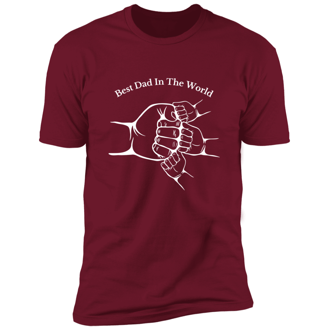 Cardinal Shirt Short Sleeve -3 Fist Bump, Best Dad In The World