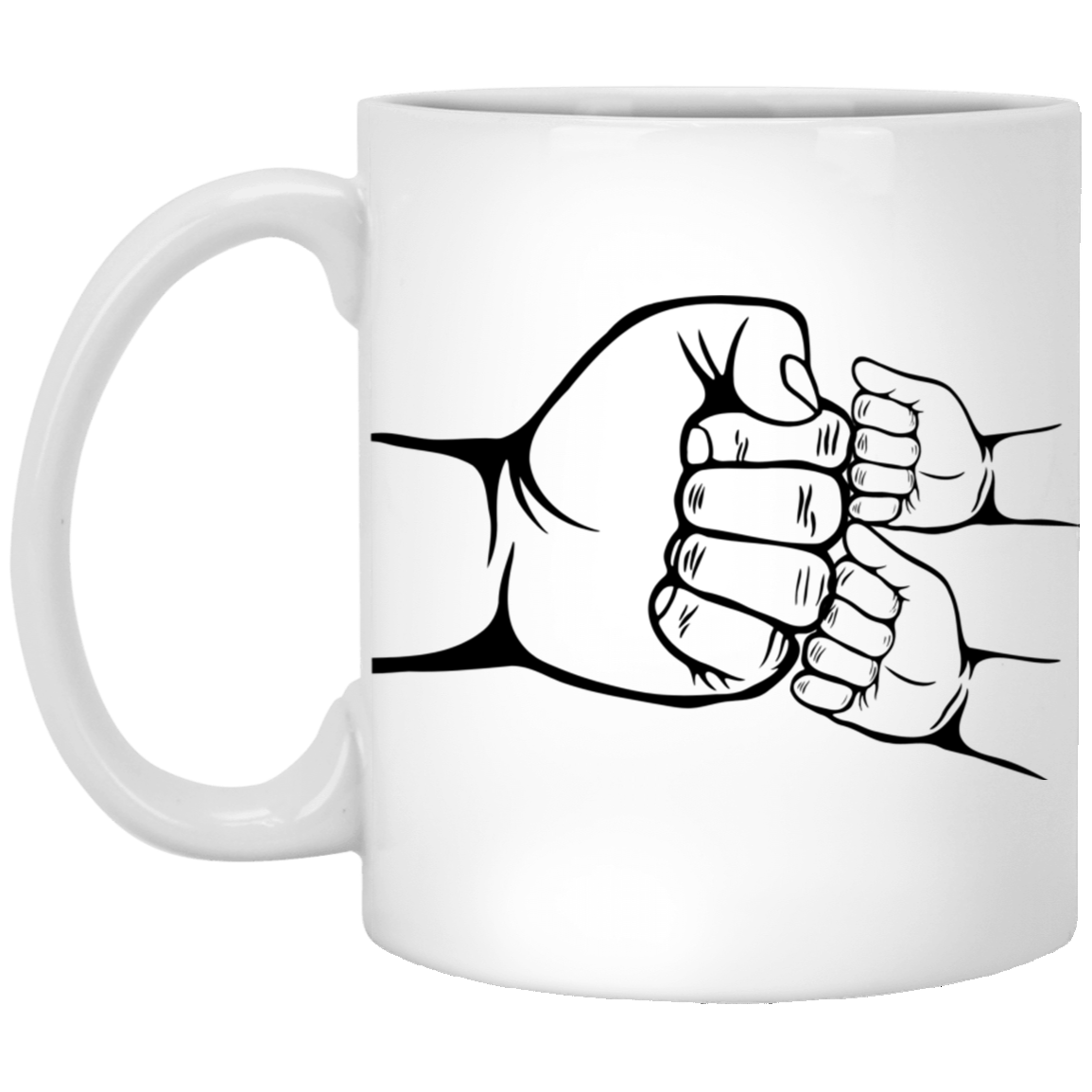 Fist Bump With Two Kids Mug