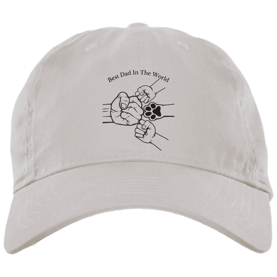 Fist Bump With Two Kids And Pet 2 Hat