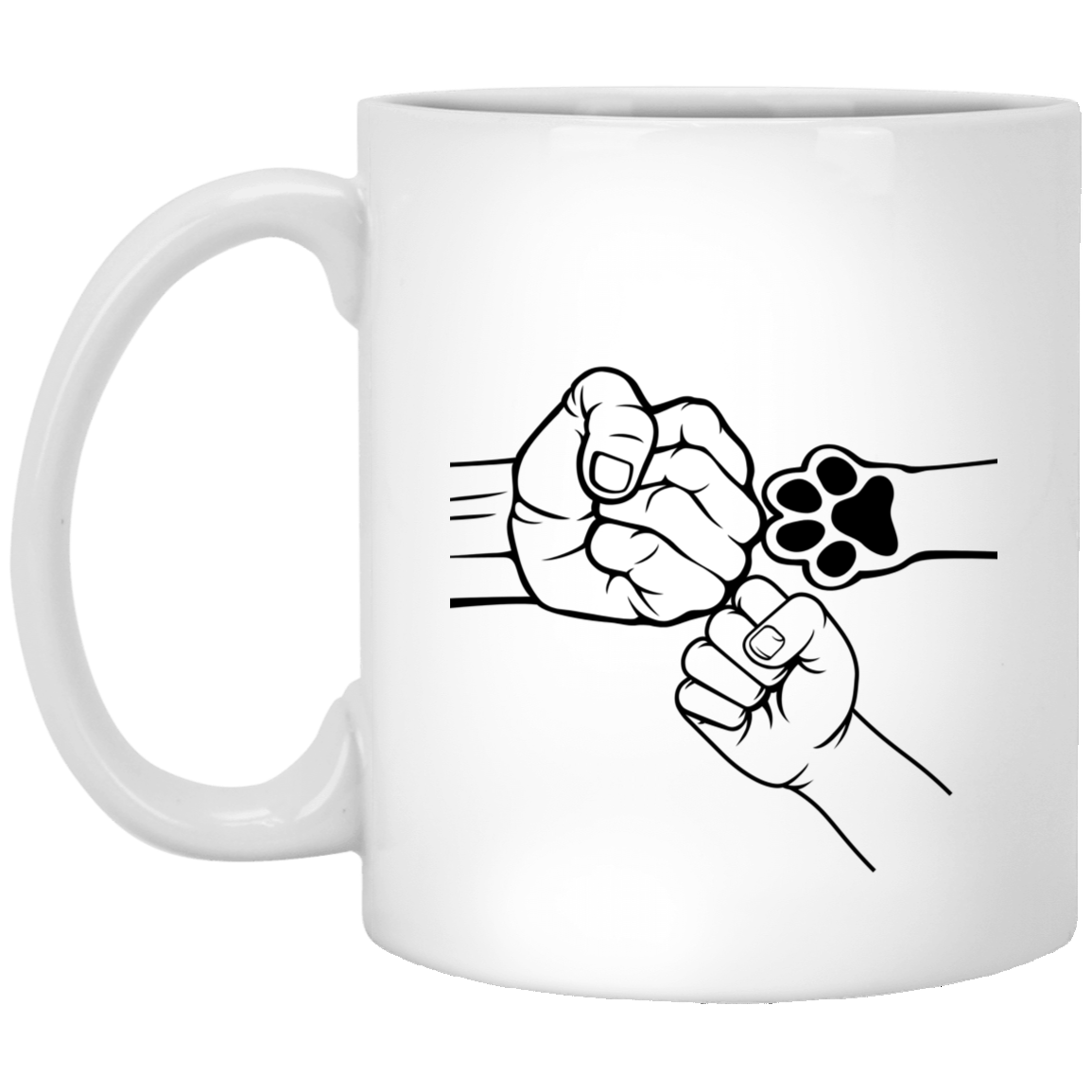 Fist Bump With Kid And Pet Mug