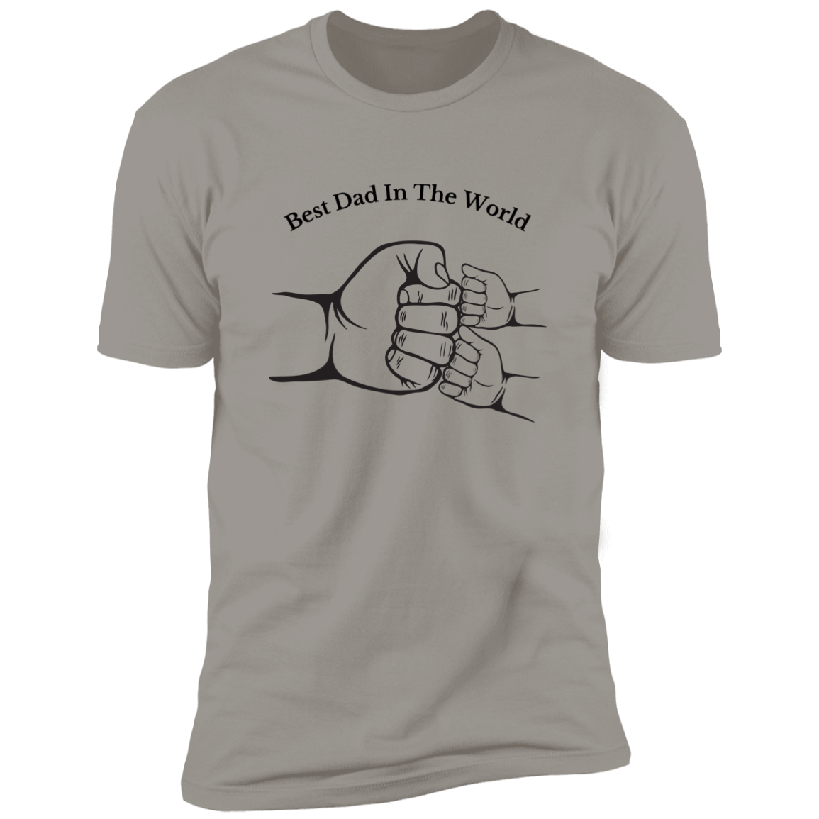 Light Grey Shirt Short Sleeve - Best Dad In The World
