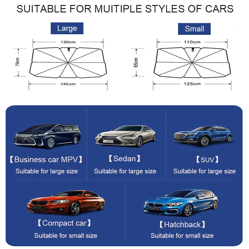 Car Sunshade Umbrella-style Front Glass Sunshade
