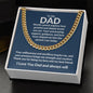 To My Dad - Words Cannot Express How Grateful - Cuban Link Chain