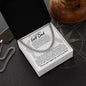 Cuban Link Chain with a message card for Golf dad from the side picture