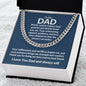To My Dad - Words Cannot Express How Grateful - Cuban Link Chain