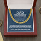 To My Dad - Words Cannot Express How Grateful - Cuban Link Chain