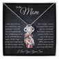 To My Mom - I Will Always Remain Your Little Boy - Love Knot Necklace