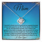 To My Mom - Ongoing Fountain Of Love - Love Knot Necklace
