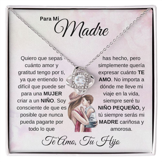 Para Mi Madre, Cariñosa Y Amorosa - Collar Love Knot