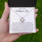 To My Amazing Mother in Law - I Feel Fortunate To Have You in My Life - Love Knot Necklace