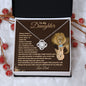To My Daughter - You Are Braver Than You Think - Love Knot Necklace.