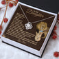 To My Daughter - You Are Braver Than You Think - Love Knot Necklace.