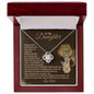 To My Daughter - You Are Braver Than You Think - Love Knot Necklace.