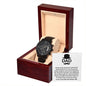 Dad, Your Presence Brings Me Strength And Comfort - Black Chronograph Watch