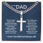 To My dad - Thank You For Being My Best Friend - Cuban Chain with Artisan Cross Necklace
