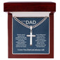 To My dad - Thank You For Being My Best Friend - Cuban Chain with Artisan Cross Necklace
