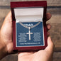 To My dad - Thank You For Being My Best Friend - Cuban Chain with Artisan Cross Necklace