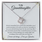 To My Granddaughter - Keep Shining - Love Knot Necklace