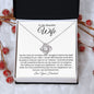 To My Beautiful Wife - You Are The Reason For My Existence - Love Knot Necklace.
