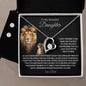 To My Beautiful Daughter - You Are Brave And Strong - Forever Love Necklace and Cubic Zirconia Earring Set