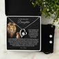 To My Beautiful Daughter - You Are Brave And Strong - Forever Love Necklace and Cubic Zirconia Earring Set