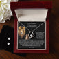 To My Beautiful Daughter - You Are Brave And Strong - Forever Love Necklace and Cubic Zirconia Earring Set