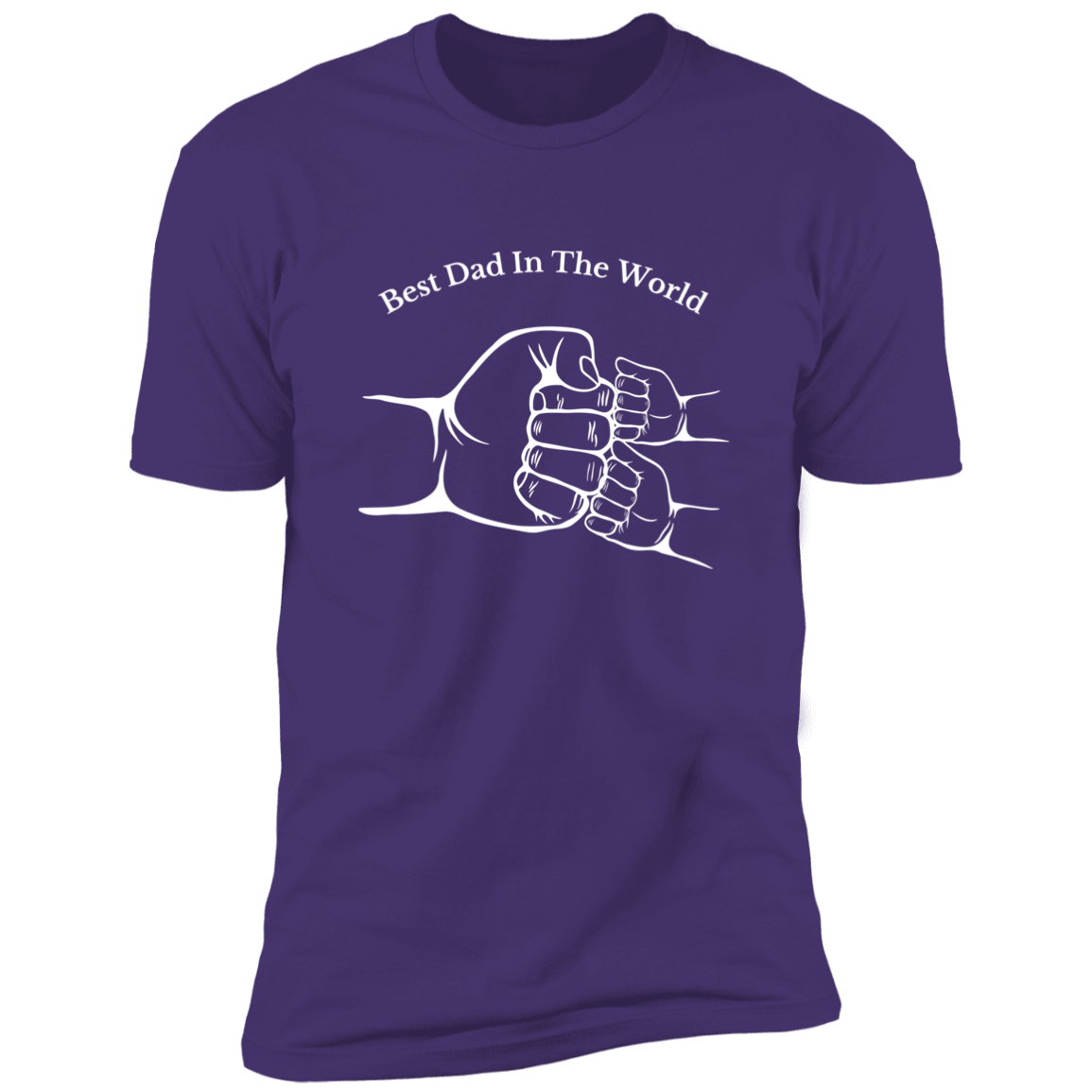 Purple Shirt Short Sleeve -Fist Bump, Best Dad In The World