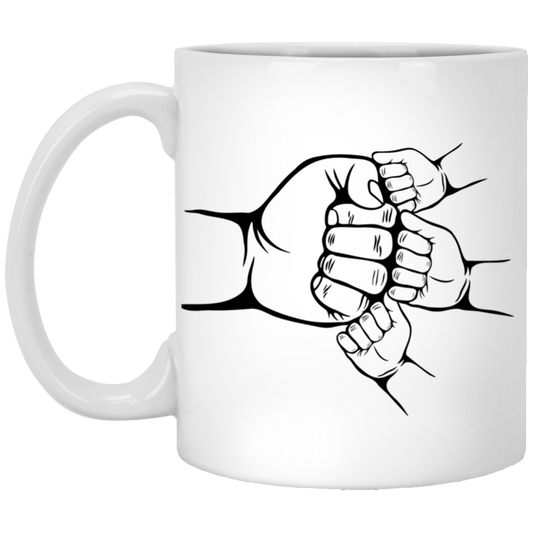 Fist Bump With Three Kids Mug