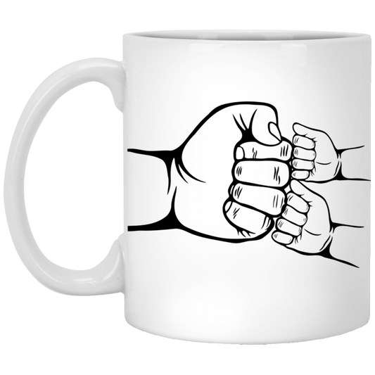 Fist Bump With Two Kids Mug