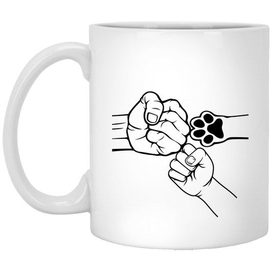 Fist Bump With Kid And Pet Mug