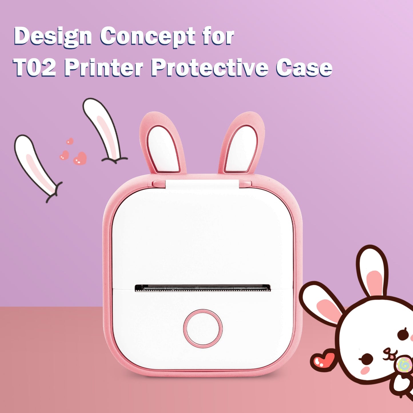 Elevate Your Printer with Cute Bunny Ears Silicone Case! 🐰🖨️