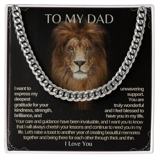 To My Dad, I Love You - Cuban Link Chain
