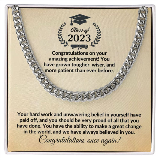 Graduation - Your Hard Work Paid Off - Cuban Link Chain