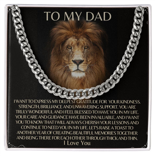 To My Dad - I Will Always Cherish Your Lessons - Cuban Link Chain