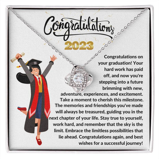 Congratulations On Your Graduation - Love Knot Necklace