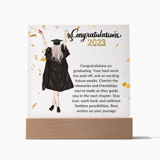 Graduation - Congratulations On Graduating - Square Acrylic Plaque